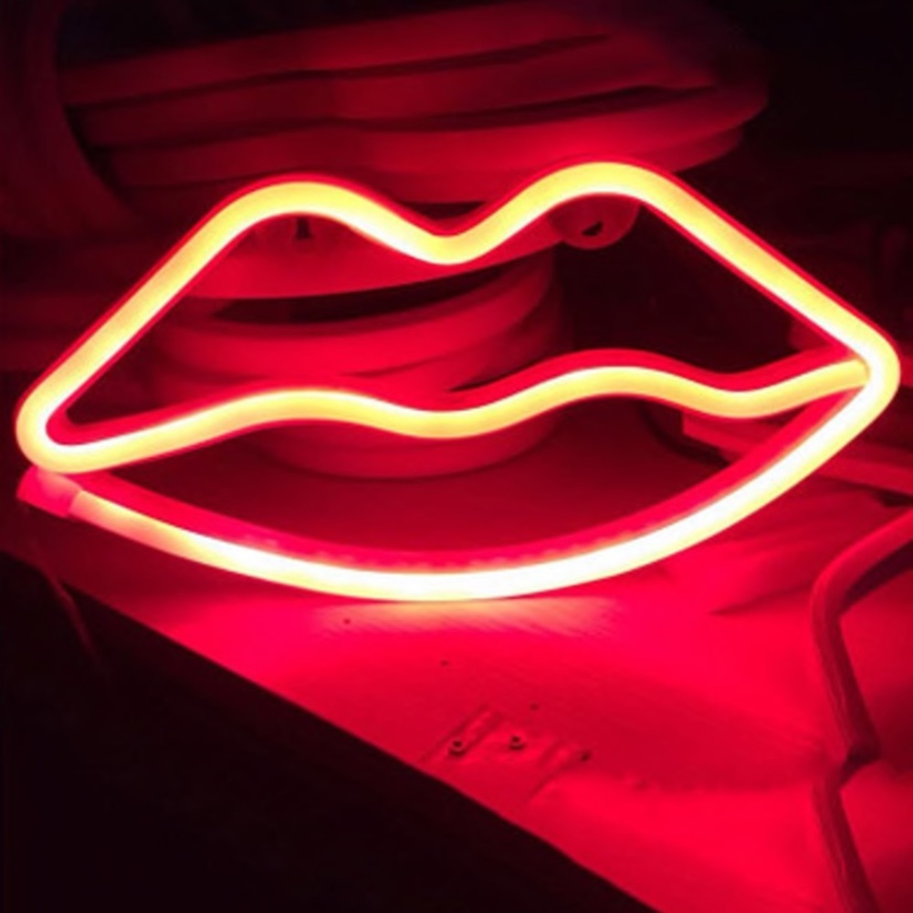 Red Lip LED Light